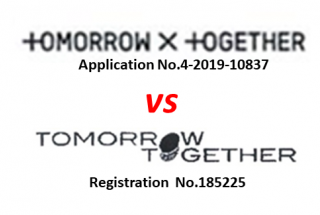 Appeal against refusal to register  “TOMORROW X TOGETHER, figure”